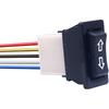 Weideer 2Pcs 5 Pin Car Window Switch 12V 20A Control Power Window Lift RV Slide Out Momentary Rocker Switch With Wiring Harness K-011-JT-X