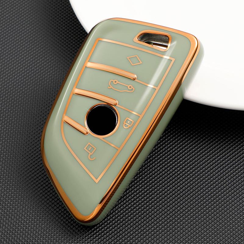 Fashion 3 4 Button TPU Car Remote Key Case Cover Shell Fob For BMW X1 X3 X5 X6 X7 1 3 5 6 7 Series G20 G30 G11 F15 F16 G01 G02 F48 Keyless Accessories
