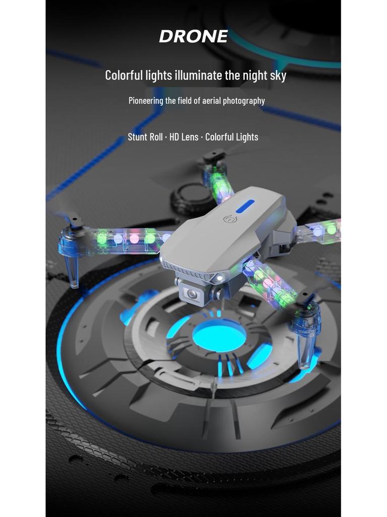 E99D Drop-Resistant Folding Drone Quadcopter with HD Aerial Photography and E88D Light Remote Control for Kids.