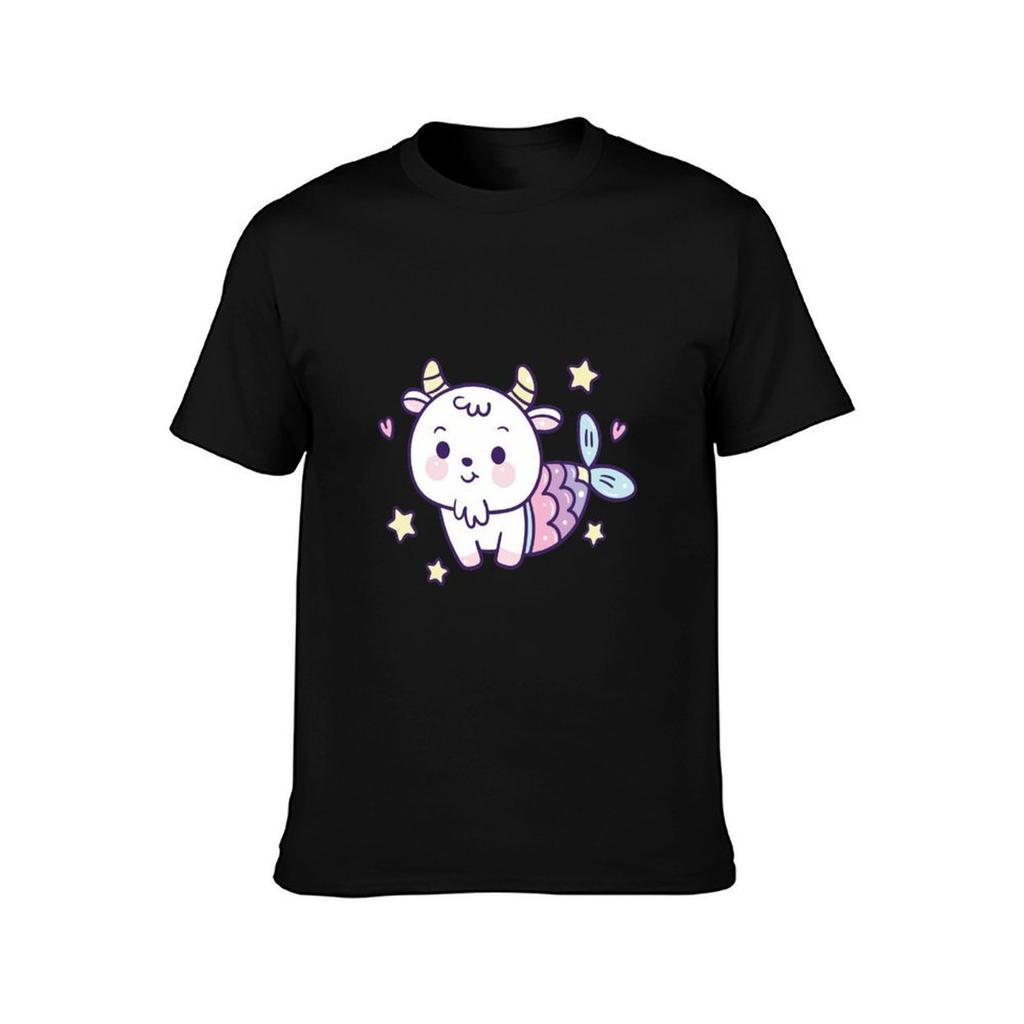 Cartoon Capricorn TShirt Standard Fit Solid Tee Shirt