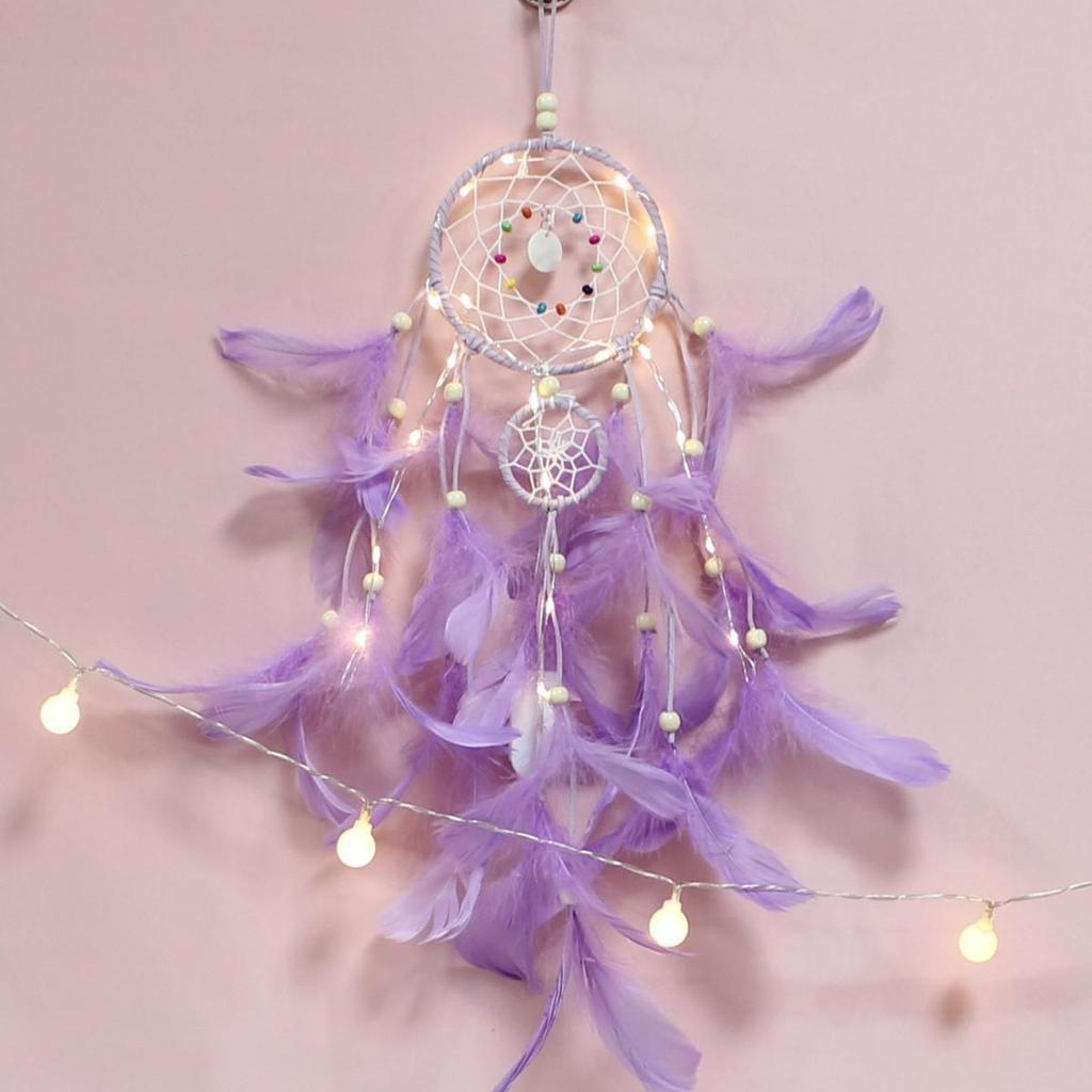 Three Lives Three Worlds Dream Catcher Feather Wall Hanging Pendant - Perfect Gift for Children and Students