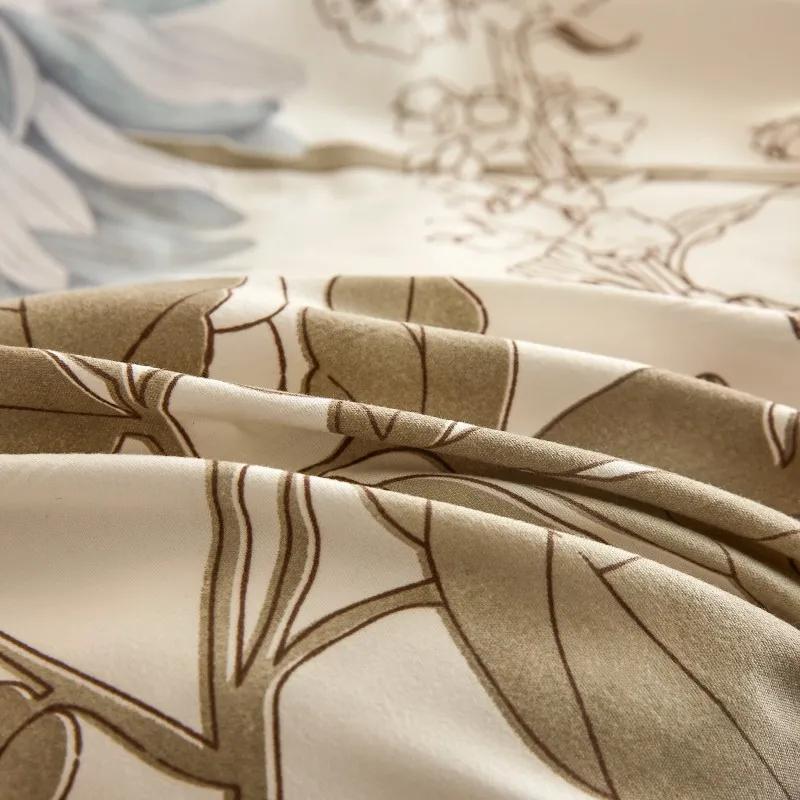 3PC Printed Bed Skirt Set 1Bed Skirt+2Pillowcases Floral Lace Bed Skirt Breathable Soft Bed Cover Bedding Set 360 ° Anti Slip Mattress Protector Cover
