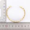 Nidin Top Quality Geometric Hexagon Shape Open Adjustable Bangles Gold/Silver Color CZ Bracelet Cubic Zirconia Jewelry Gift