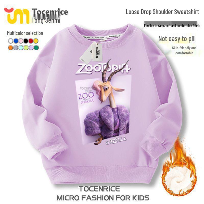 Zootopia 2 Fleece-Kapuzenpullover – Charakterkollektion für lässige Kinderkleidung