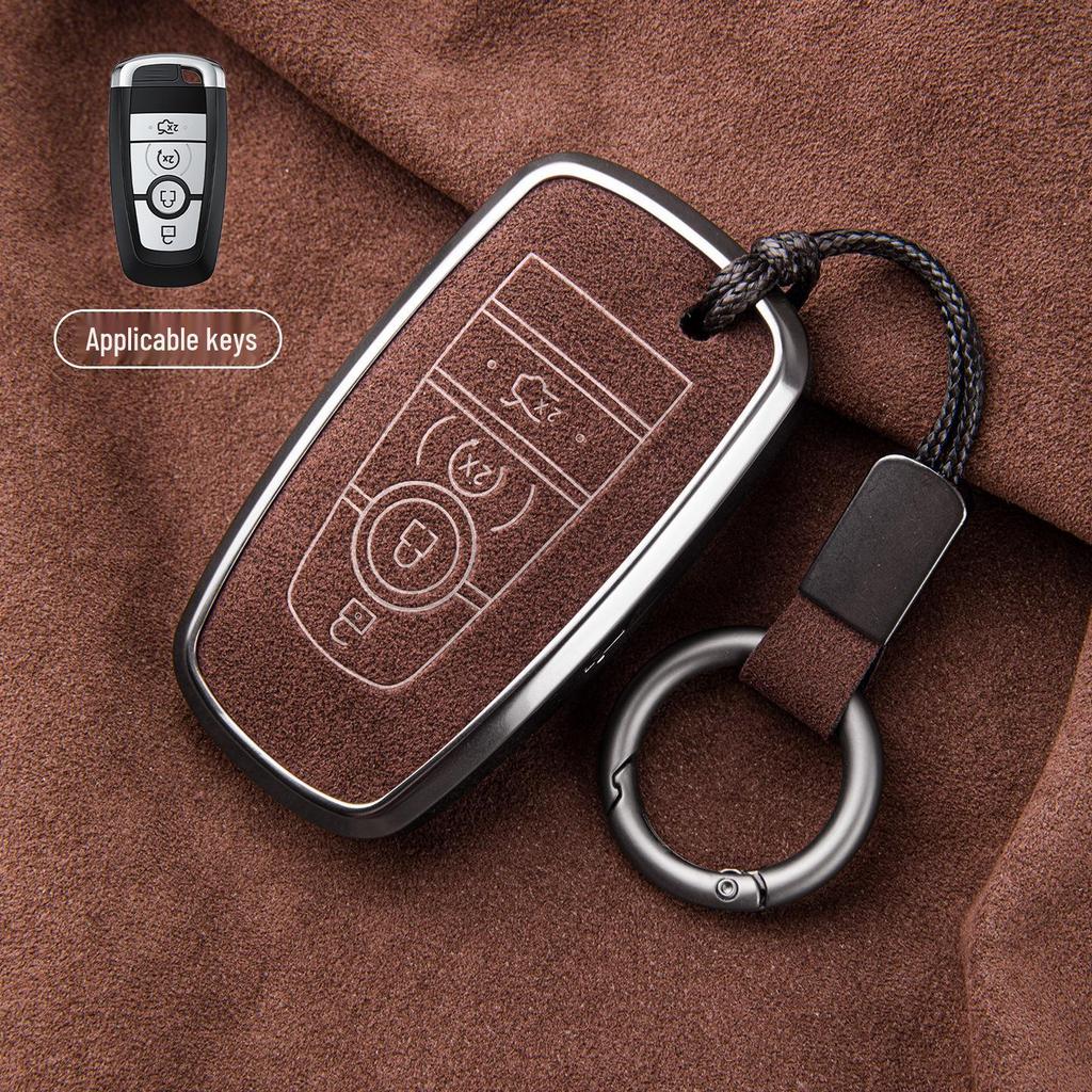 Premium Sheepskin Key Cover for Ford Explorer ST, Edge L, Mondeo EVOS