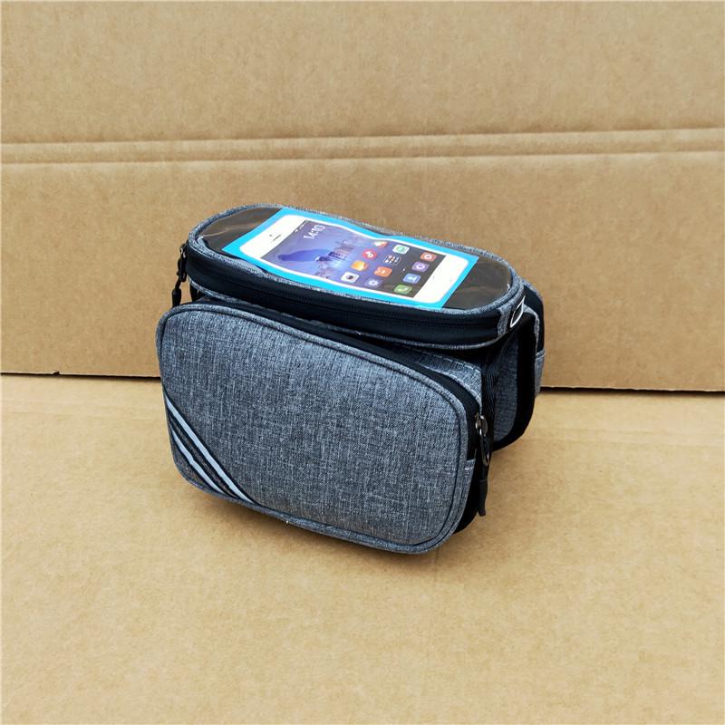 Front Beam Waterproof Touchscreen Phone Bag | Hard Shell Mountain Bike Saddle Bag
