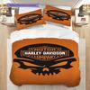 Biancheria da letto vintage Harley-Davidson con bandiera americana(1 * copripiumino + 2 * federa, senza nucleo) Set biancheria da letto Regalo di Natale per compleanno Morbido e confortevole