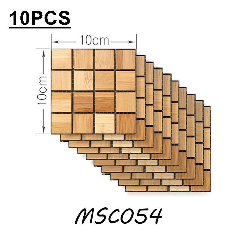 

10см*10см/10шт 3D Мозаичная Самоклеящаяся Плитка Толстые Водонепроницаемые Обои Наклейки на Пол Сделай Сам Дом Кухня Ванная Декор MSC054