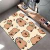 Cute Cartoon Capybara Pattern suitable as a non-slip mat for the living room or bedroom sofa