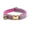 Pet Cat Collar With Solid Color And Bell Decoration For Home And Travel