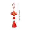 Chinese New Year Decoration Traditional Red Hanging Ornament Lucky Fu Pendant With Tassel For Spring Festival Home Office Decor