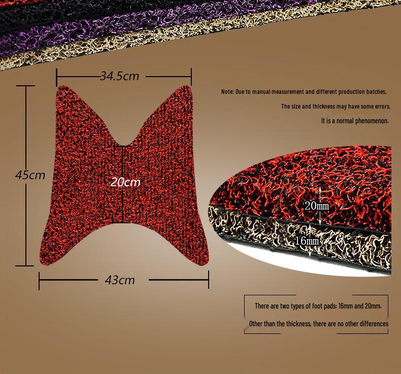 Piaggio Lady ZIP Motorrad Seidenfußmatte: BYQ100T-E Sportversion Dickeres Pedalpad