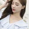 Korean Style Butterfly Necklace in 18K Rose Gold Titanium Steel
