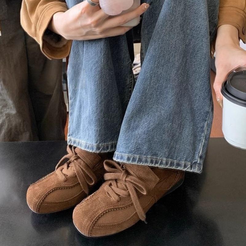 Women's Sneakers Spring And Autumn Designer New Style Fashion Retro Comfortable Flat Shoes Casual Round Toe Ballet Flats