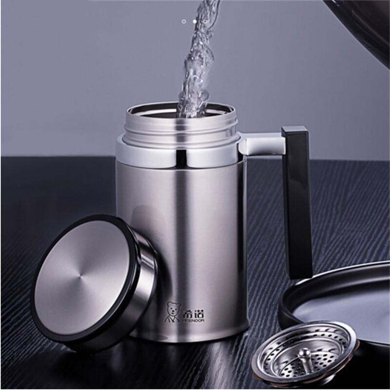 HEENOOR XN-7621 480ml Business Stainless Steel Insulated Mug