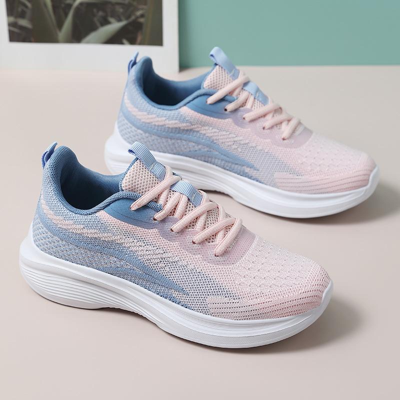New Women's Shoes Women's Breathable Fly-woven Mesh Running Shoes Soft Sole Lightweight Casual Sports Shoes 2025 Comfortable