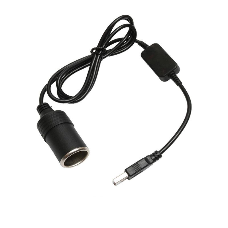 5V To 12V Cigarette Lighter Adapter Car USB To Cigarette Lighter Socket Female Connector for Dash Cam and Purifier