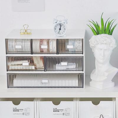 Multi-functional Desktop Organizer Drawer Box Plastic Desktop Drawer Sundries Case for Makeup Organization Home Accessories