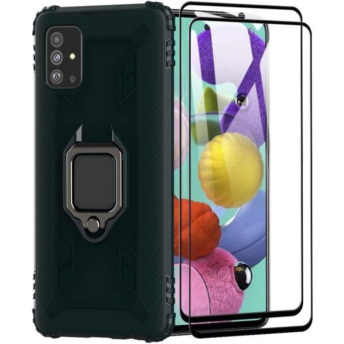 Case for Samsung Galaxy A51 - LuffyShop - Rugged - Ring Stand - TPU - Compatible Magnetic Car Mount