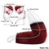 Fox Ears Headband & Earrings with Plush Tail Set