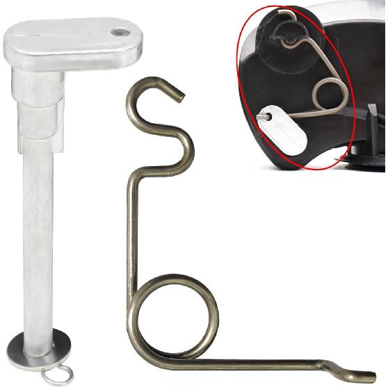 Fuel Door Hinge Pin with Gas Door Spring, for 2015-2024 F150 Loose Gas Cap Permanent Repair Fix (15-24 Spring+Hinge)