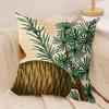 Retro Pinecones Plants Cushion Cover Silky Short Plush Invisible Zipper Dustproof Sofa Pillow Case For Home Decor
