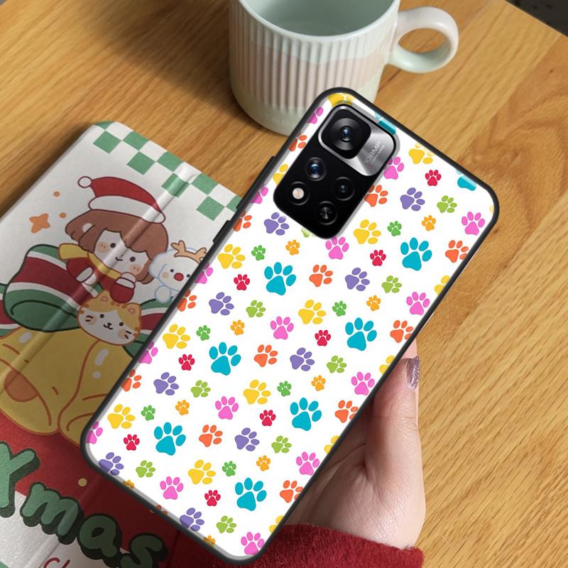 Cat Dog Paws Case For Xiaomi Redmi Note 14 Pro 13 12 11 10 15 Pro Plus Redmi 15 C 13 10C 12C 14C 13C Cover