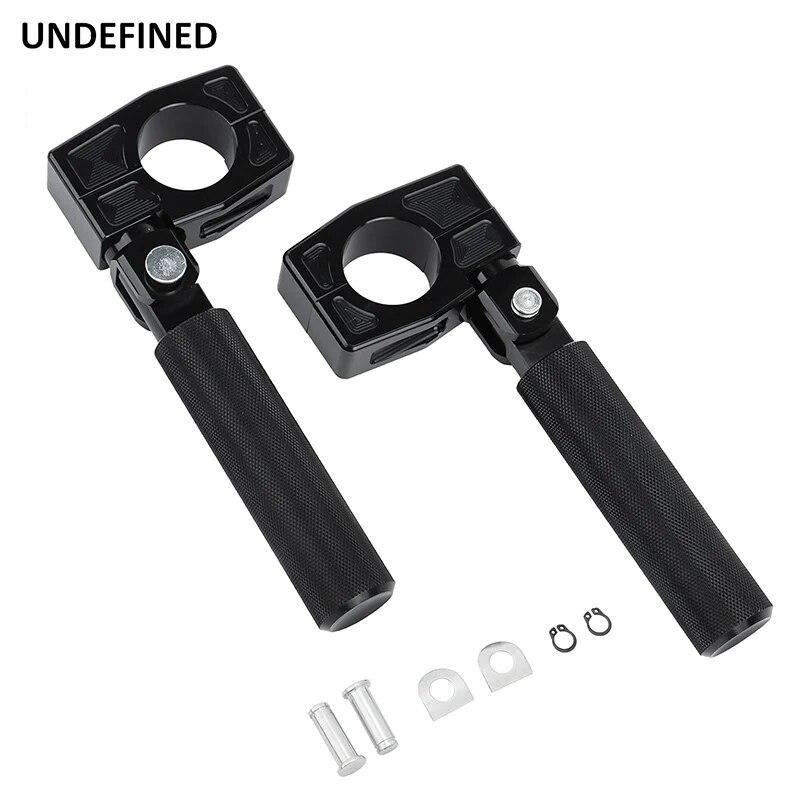 38mm 1.5'' Highway Pegs Adjustable Footpegs Chopper Bobber Engine Guard Crash Bar Footrest Mount For Honda Harley Sportster Dyna