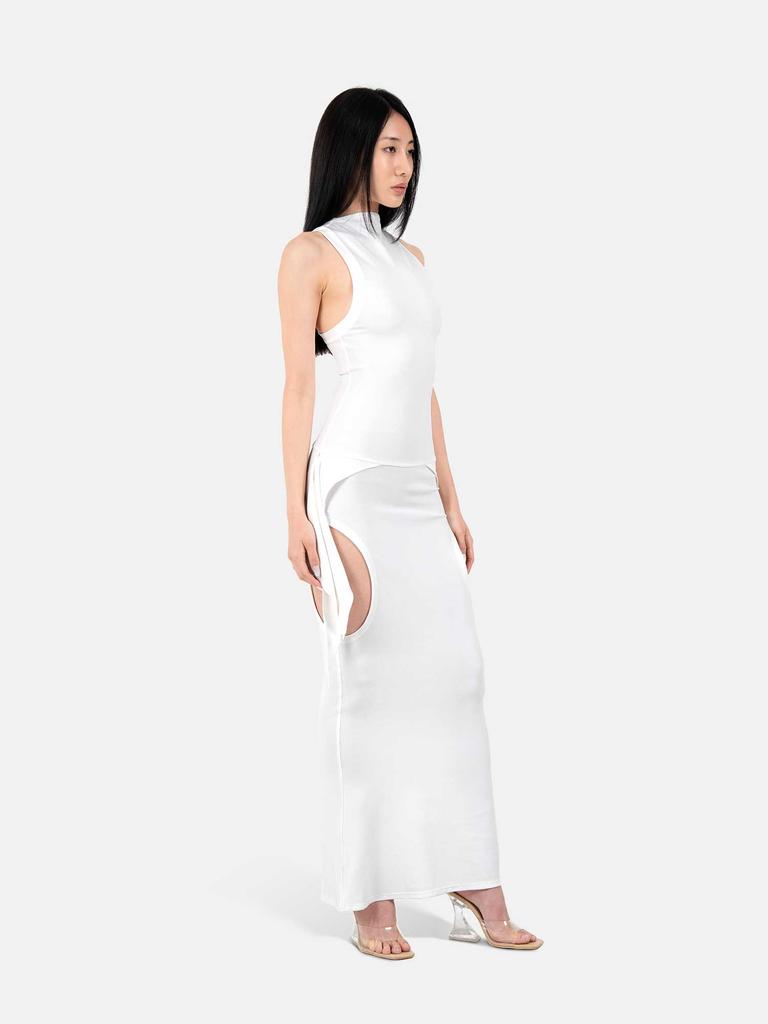 Teuluel Cutout Maxi Dress (White)