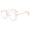 1pcs Anti Blue Light Myopia Glasses for Women Degree Glass Flat Light Glasses Shiny Frame Large Face Effect Ladies Glasses