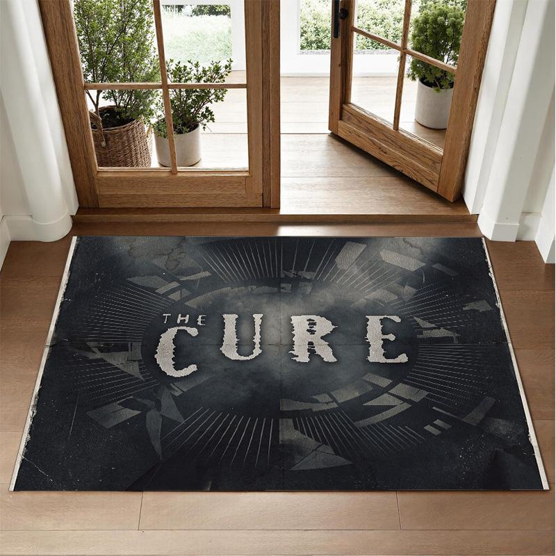 The Cure Design Crystal Velvet Rug Soft Decorative Mat for Bedroom Entrance