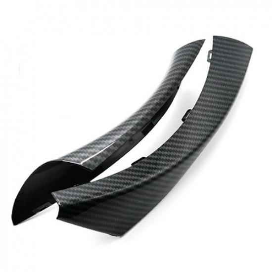 Left For BMW 3 Series E90 E91 325 330 318 Door Handle Pull Carbon Texture Cover