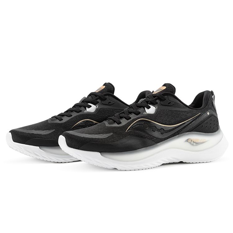 SAUCONY Phoenix Inferno 2 Lightweight Comfortable Shock Absorbing Non-Slip Low-Top Running Shoes Men Sneaker Black Gold S28173-4