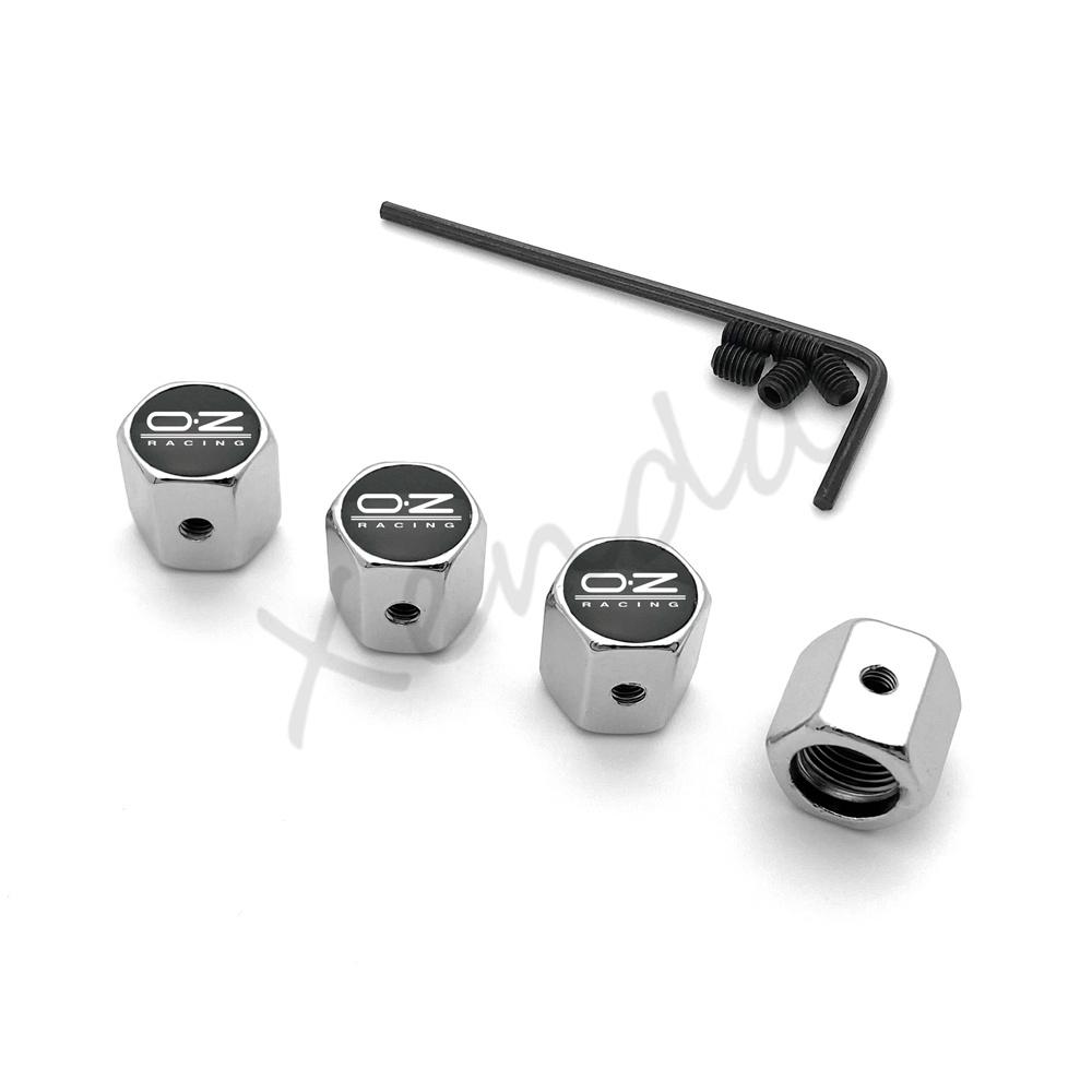 4Pcs OZ Racing Styling Logo Emblem Case Tire Valve Core Stem Caps Anti Theft Finger Car Wheel Tyre Rim Air Cover Car Accessories