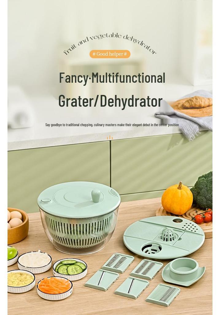 Multifunctional Vegetable Cutter & Salad Spinner with Large Capacity