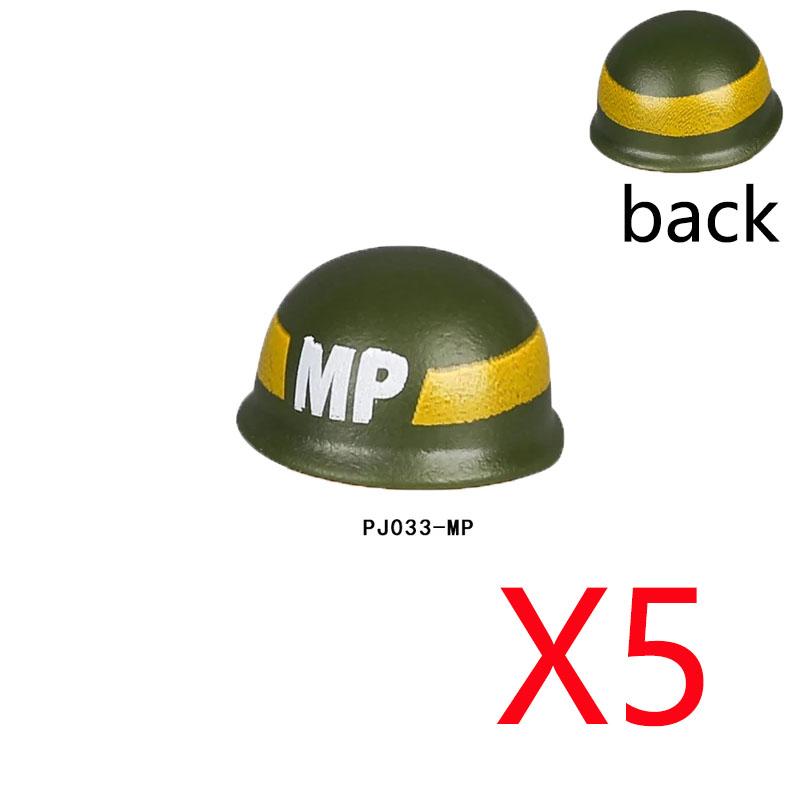 Military Figure MOC Building Block Accessories Vest Equipment Soviet American Soldier Helmet Hat Kit Mini Brick Toy Gift K48