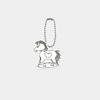 Heart Pony Doodle Acrylic Keyring