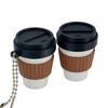 Simulation Clicker Key Chain 3D Printed Coffee Calming Keychain Finger Button Pendant  Bag Pendant