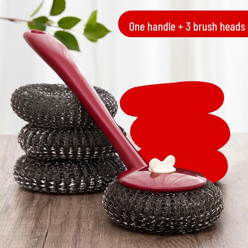 Multi-Use Kitchen Brush and Steel Wool Cleaner