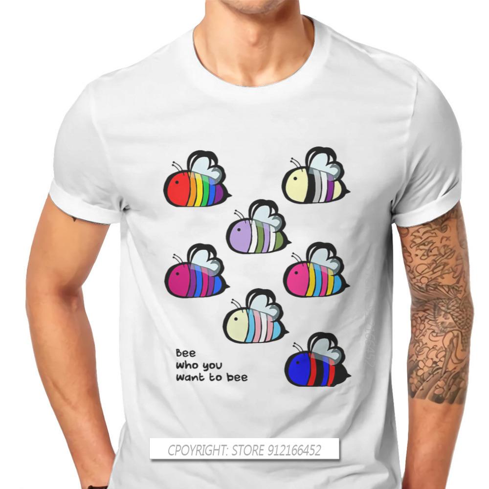 

Bee Swarm Fashion TShirts LGBT Pride Month Lesbian Gay Bisexual Transgender Men Harajuku Fabric Tops T Shirt O Neck Big Size ... 5XL різнокольоровий
