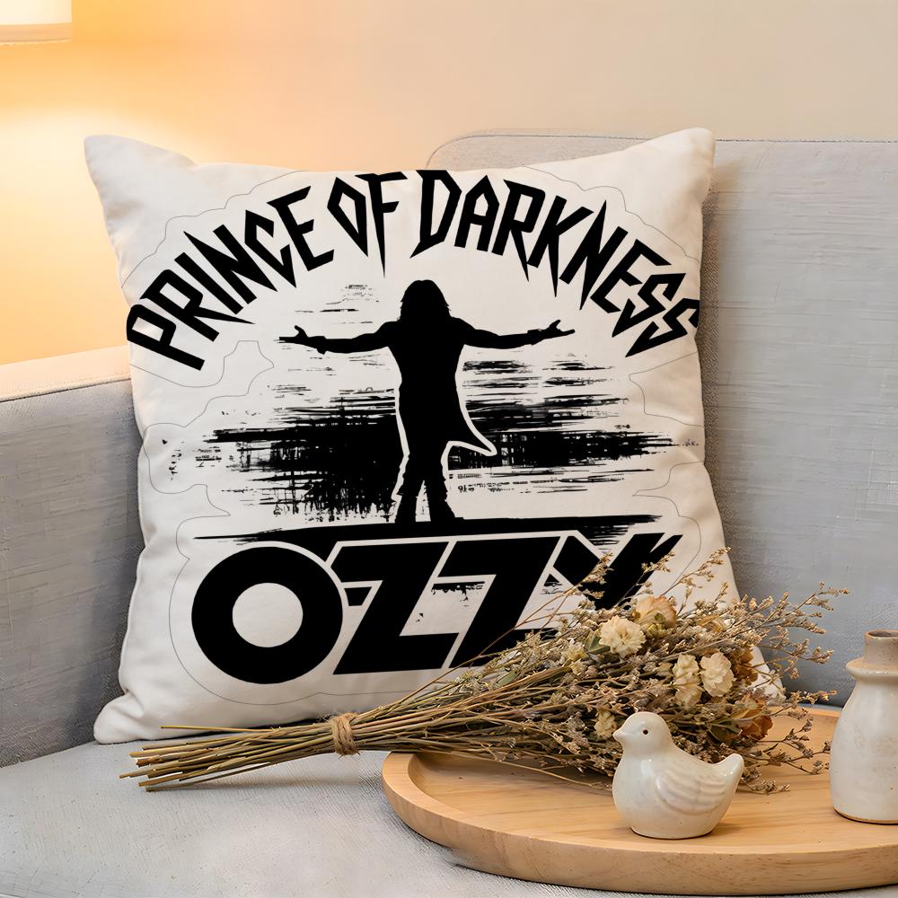 Cushion Cover Linen SkinFriendly Soft Decorative Case for Sofa Home Decor OOzzy Osbourne band lead singer Pillow cover