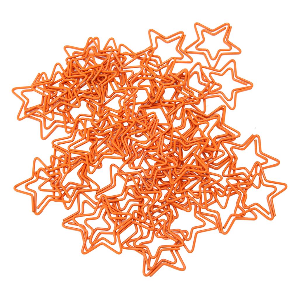50Pcs Fancy Paperclips 5 Pointed Star Style  Metal Widely Applicable Cute Paper Clips for Off