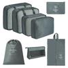 7-Piece Travel Storage Bag Set for Clothing and Luggage Organization