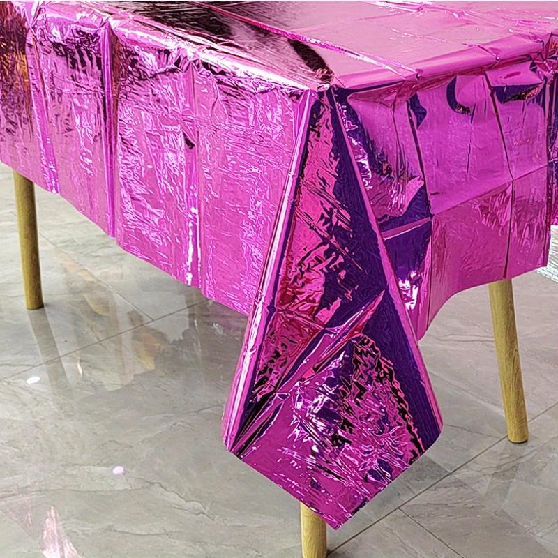 1PC Aluminum Film Birthday Party Tablecloth Disposable Waterproof Scene Props Layout Supplies Tablecloth
