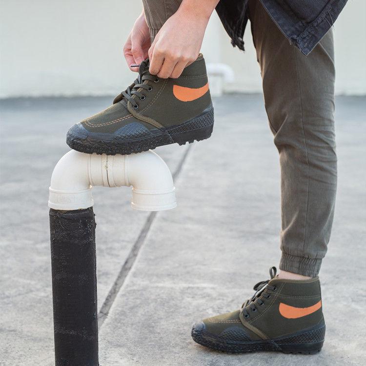 Men's High-Top Winter Velvet Cotton Shoes - Outdoor Warm, Cold-Proof, Labor Protection Footwear