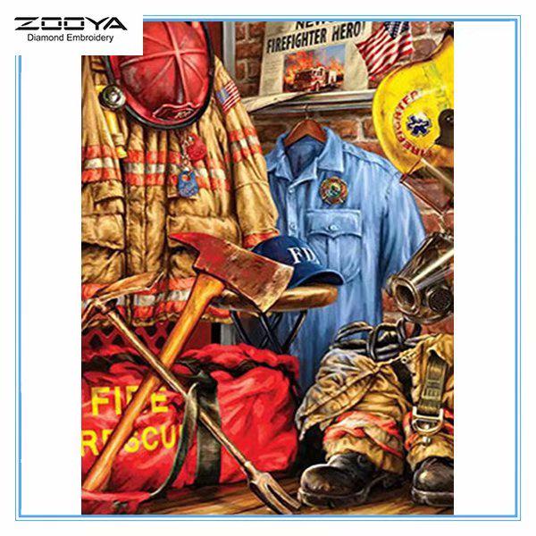 

ZOOYA DIY 5D квадратный горный хрусталь пожарное оборудование Алмазная вышивка картина вышивка крестом домашний декор