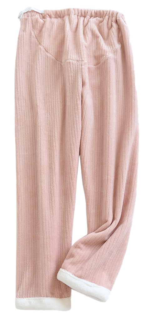 

RUBKA Maternity Plus Регулируемые Подходящие для Послеродового периода и Всех Сезонов Брюки, Домашняя одежда, Размер, На флисовой подкладке, Талия, (JP, Алфавит, L, Розовый) розовый