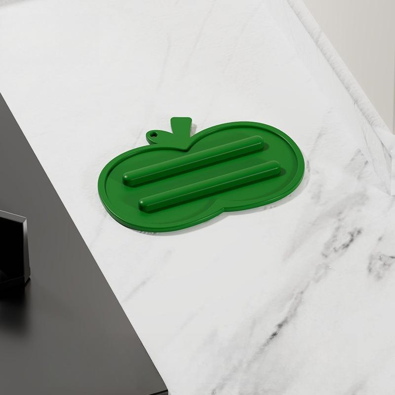 

Apple Silicone Pot Lid Pad Kitchen Cutting Board Storage Pad Countertop Non-slip Insulation Pad Drain Pad 15.3x11.3cm