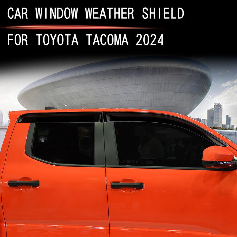 For Toyota Tacoma 2024 Car Window Rain Eyebrows Rain Proof Window Strips Tacoma 2024 Sunshade