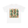 Unisex Adult T Shirt Art Deco Cactus Chevron Artwork